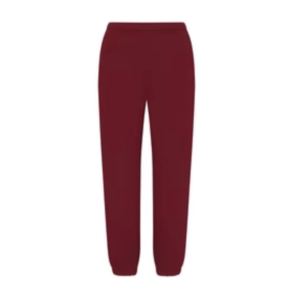 Skims Cotton Fleece Classic Joggers - Burgundy Large